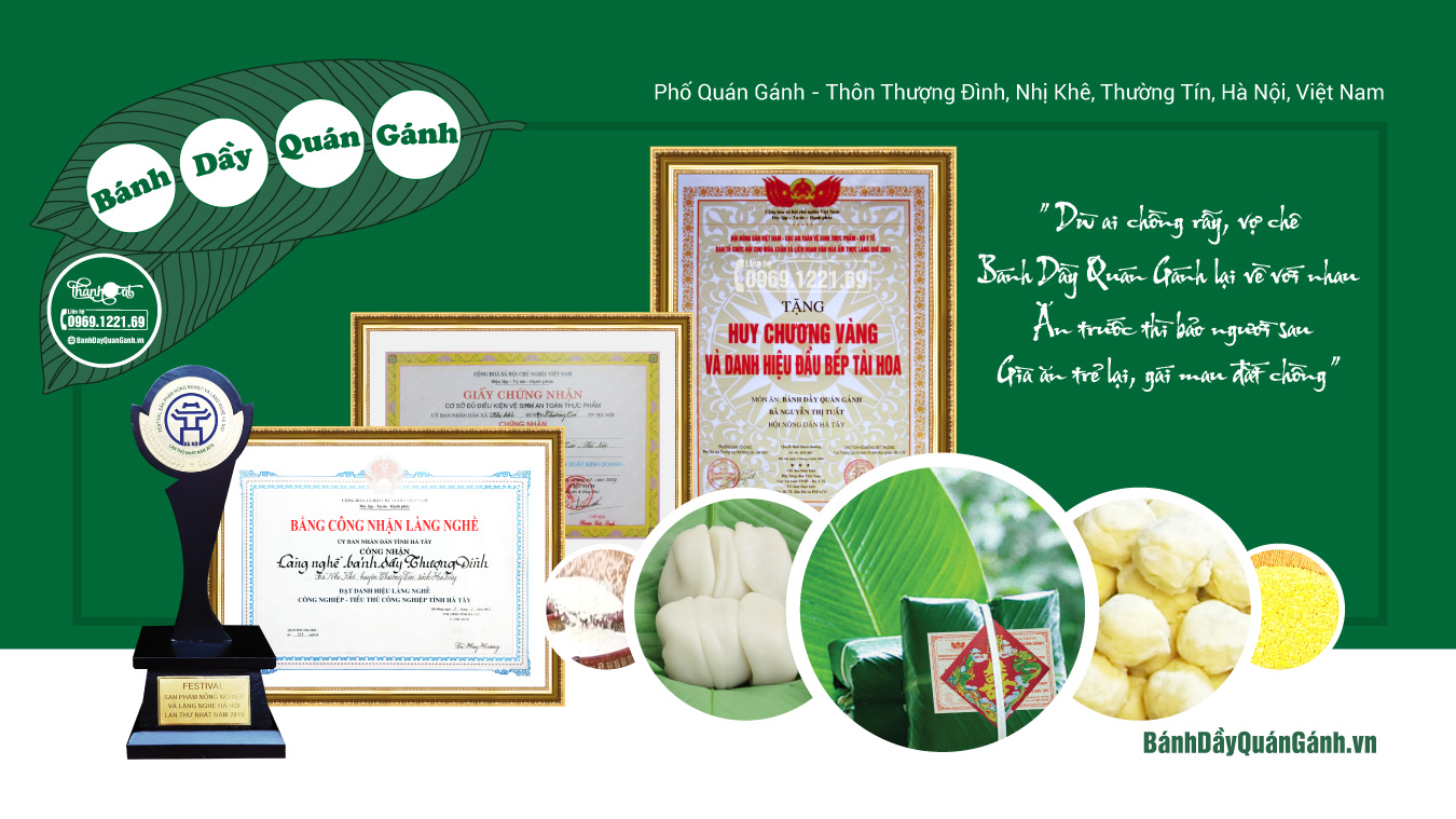 Bánh Dầy Quán Gánh - Chứng Nhận Và Giải Thưởng